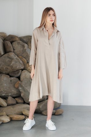 La-Rochelle linen dress beige 42