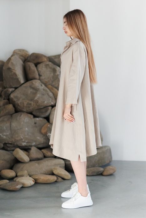 La-Rochelle linen dress beige 42