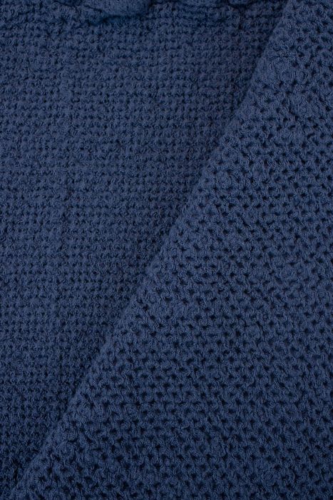 Linen bath towel Souffle dark azure 150x80