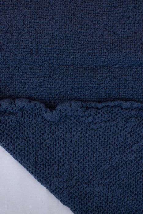 Linen bath towel Souffle dark azure 150x80