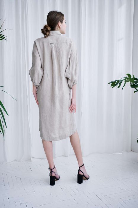 Trento linen dress beige 42