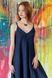 Greensboro linen dress dark blue 42