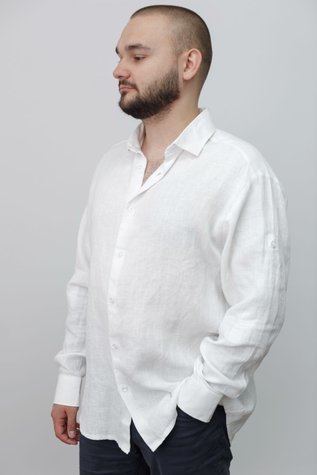 Lincoln linen shirt white 46