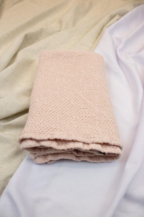 Linen bath towel Souffle light pink 150x80