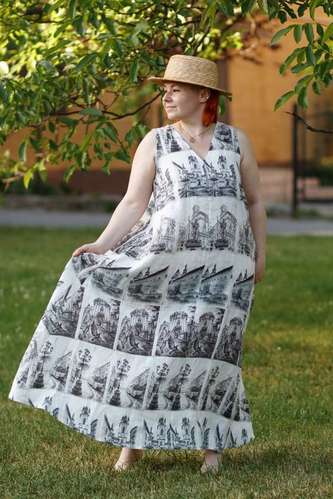 Novaro linen dress print Lviv