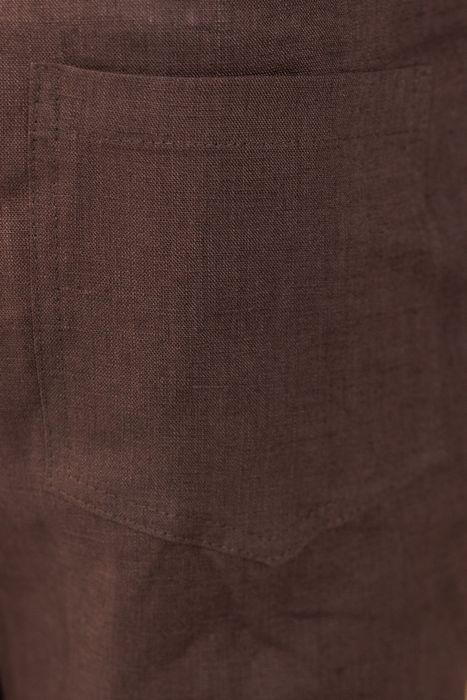 Denpasar linen pants dark chocolate 46