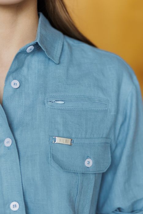 Bristol linen shirt blue 42