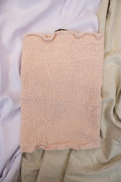 Linen bath towel Souffle light pink 50x80