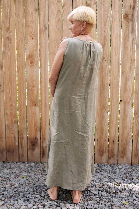 Novaro linen dress olive 42