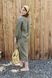 Trento linen dress olive 42