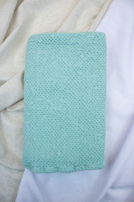 Linen bath towel Souffle turquoise 150x80