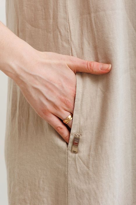 Сукня лляна Парадеш бежевий 46 АКЦІЯ