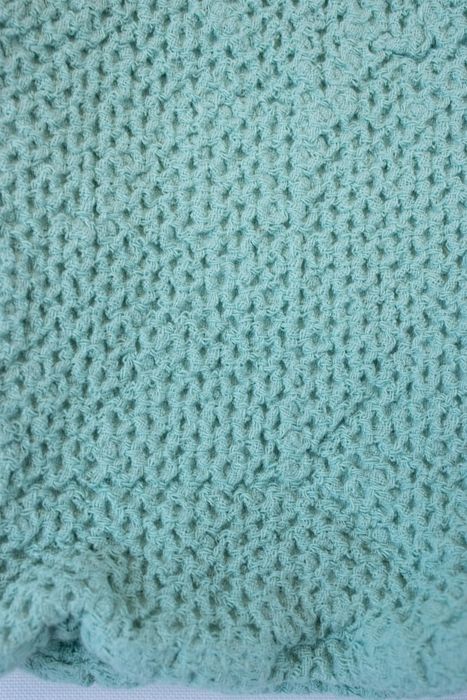 Linen bath towel Souffle turquoise 50x80