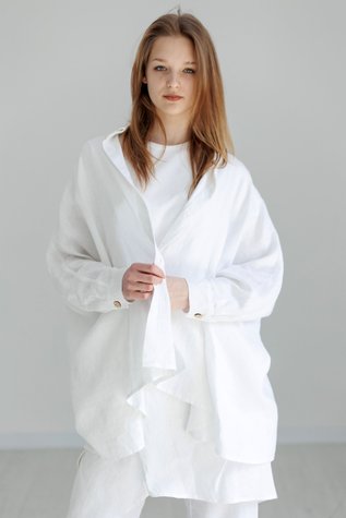 Salinas poncho-shirt white 42