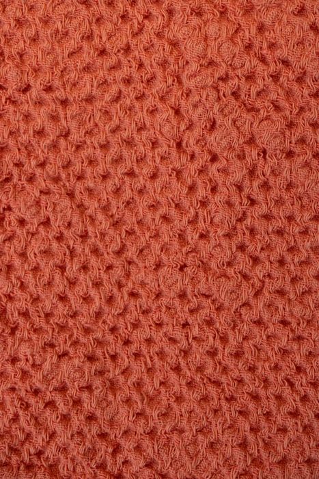 Linen bath towel Souffle coral 150x80