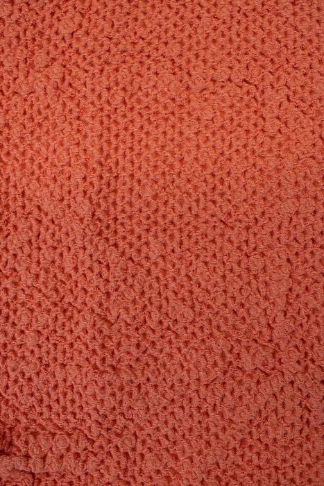 Linen bath towel Souffle coral 150x80