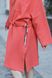 Nice waffle linen dress coral 42