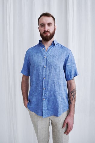 Baltimore linen shirt blue 46