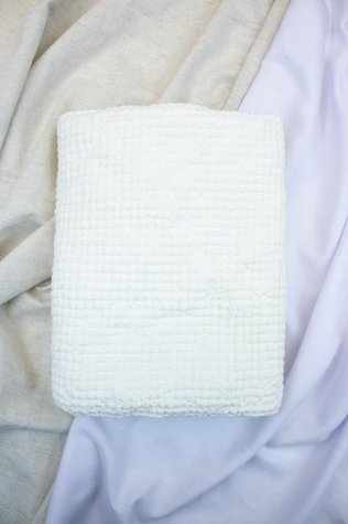 Waffle linen bath towel white 180x100