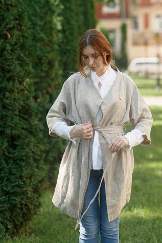 Yonkers linen coat beige 46
