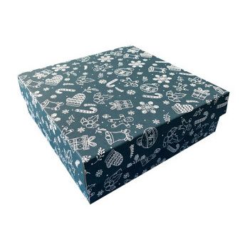 Box 260*260*85 mm New Year's emerald pattern