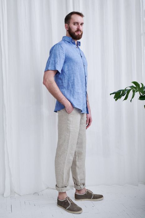 Baltimore linen shirt blue 46