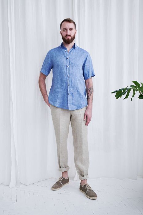 Baltimore linen shirt blue 46