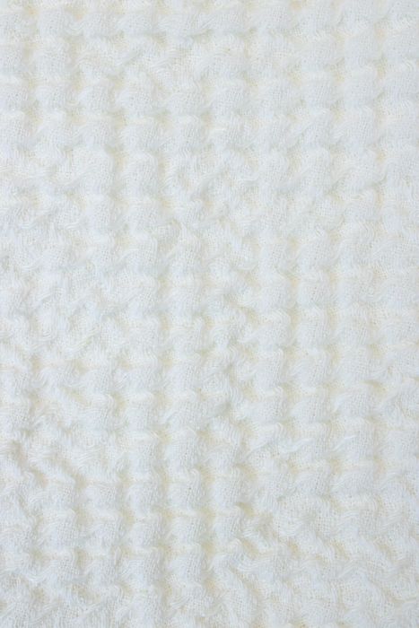 Waffle linen bath towel white 180x100