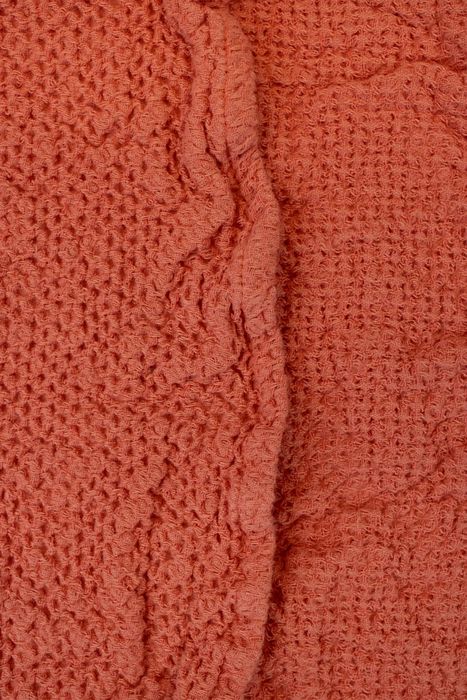 Linen bath towel Souffle coral 50x80