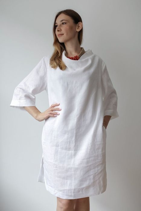 Long-Beach linen dress