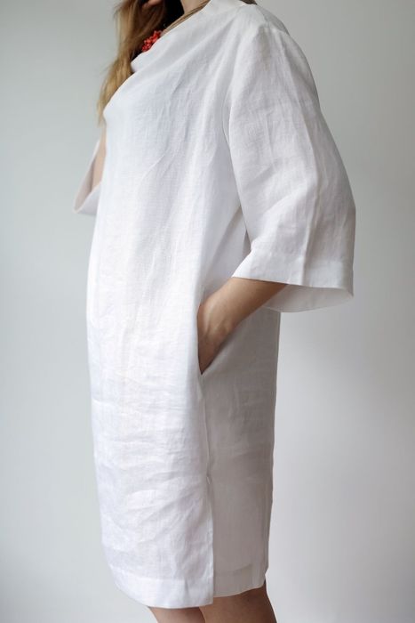 Long-Beach linen dress