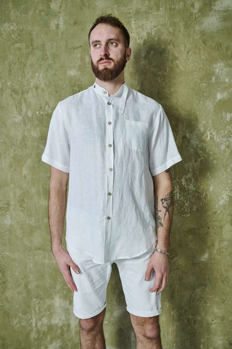 Short sleeve Liverpool linen shirt