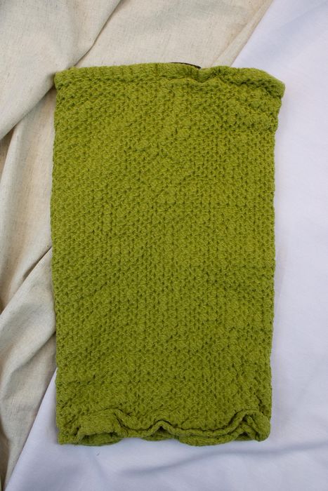 Linen bath towel Souffle green 50x80