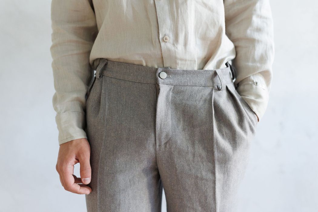 Denpasar linen pants grey 46