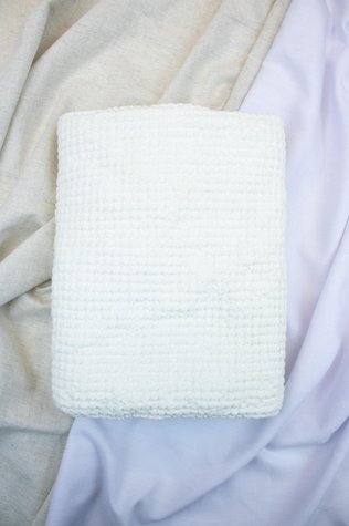 Waffle linen bath towel white 150x90