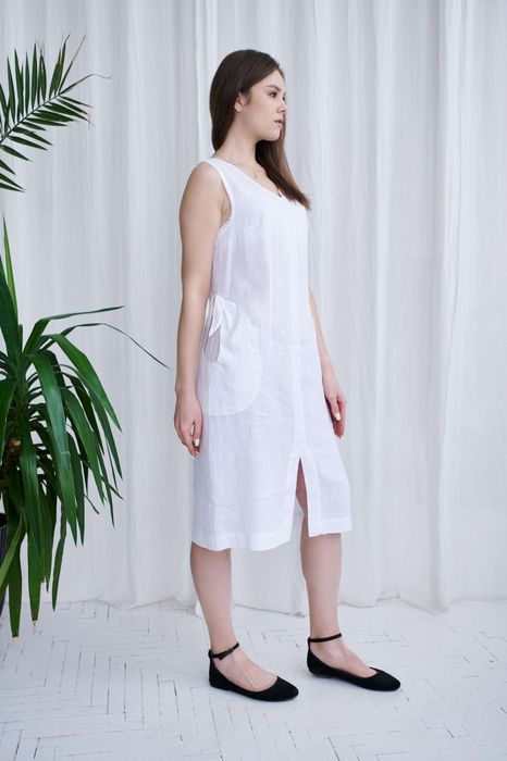 Livorno linen dress white 42