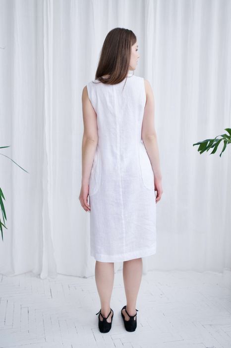 Livorno linen dress white 42