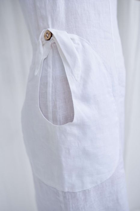 Livorno linen dress white 42