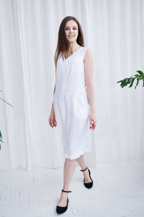 Livorno linen dress white 42