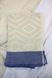 Linen bath towel Pattern blue 130x65