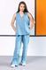 Aveiro linen top blue 42