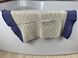 Linen bath towel Pattern blue 130x65