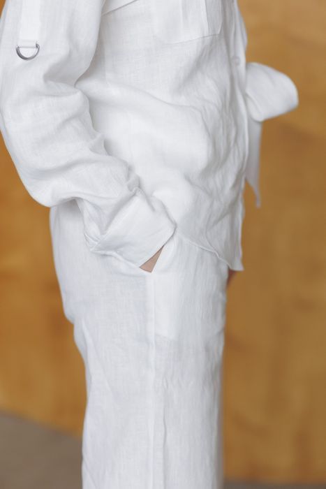 Sacaven linen pants white 42
