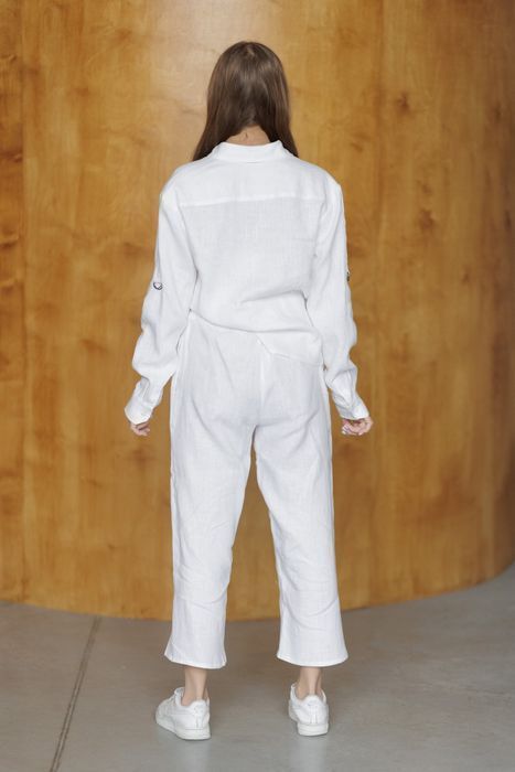 Sacaven linen pants white 42