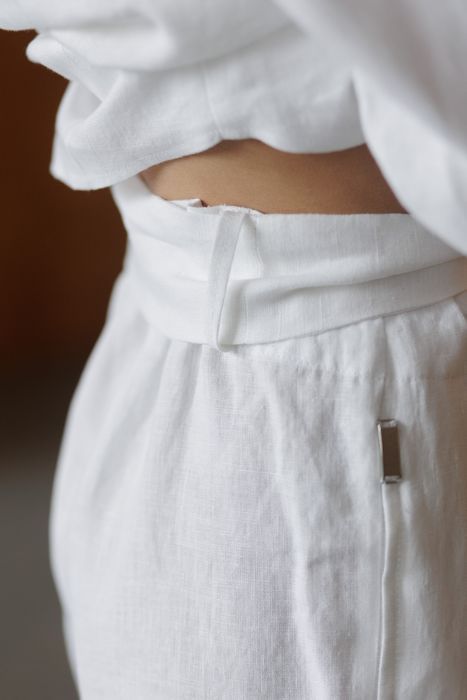 Sacaven linen pants white 42
