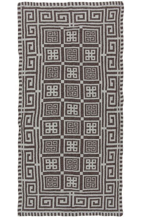 Рушник лляний Грецький коричневий 115x55