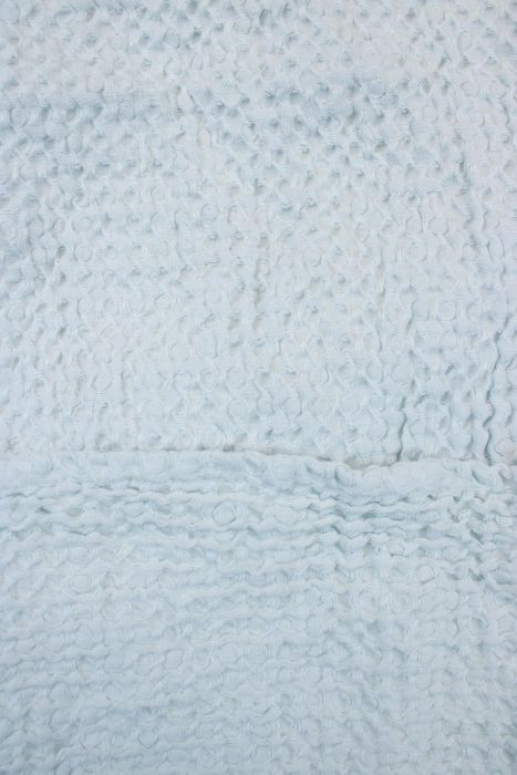 Waffle linen bath towel light blue 150x90