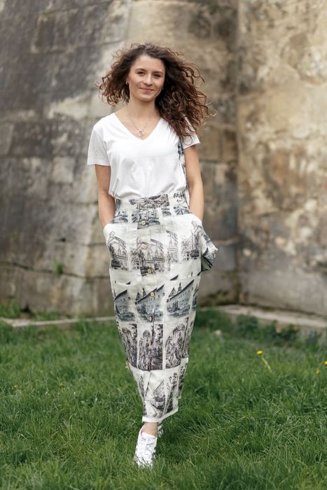 Valencia linen skirt print Lviv