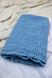 Waffle linen bath towel blue 150x90