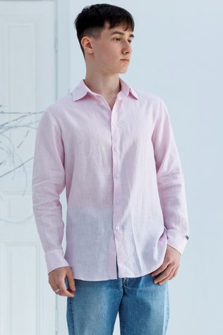 Lincoln linen shirt lilac snow 46